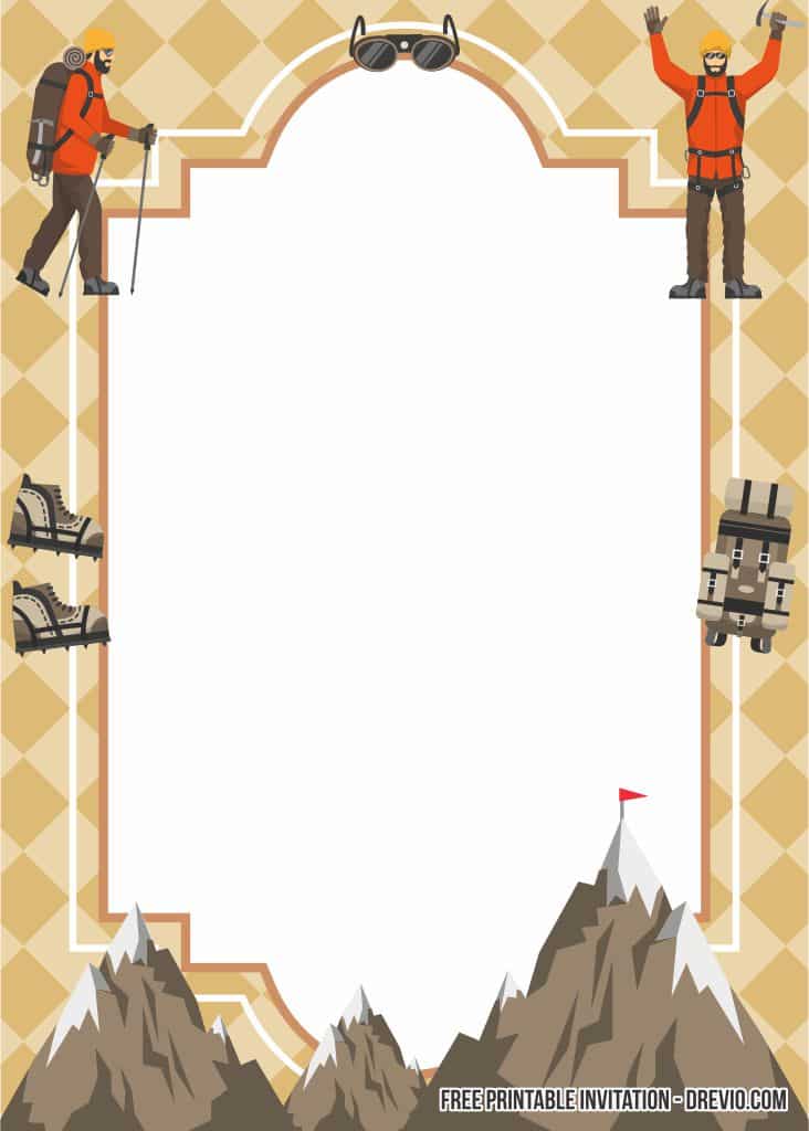 FREE Editable Rock Climbing Birthday Invitations