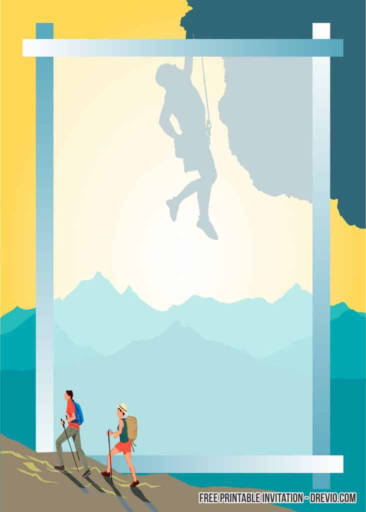 FREE Editable Rock Climbing Birthday Invitations