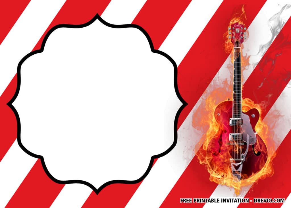 FREE Editable Rock Star Birthday Invitations