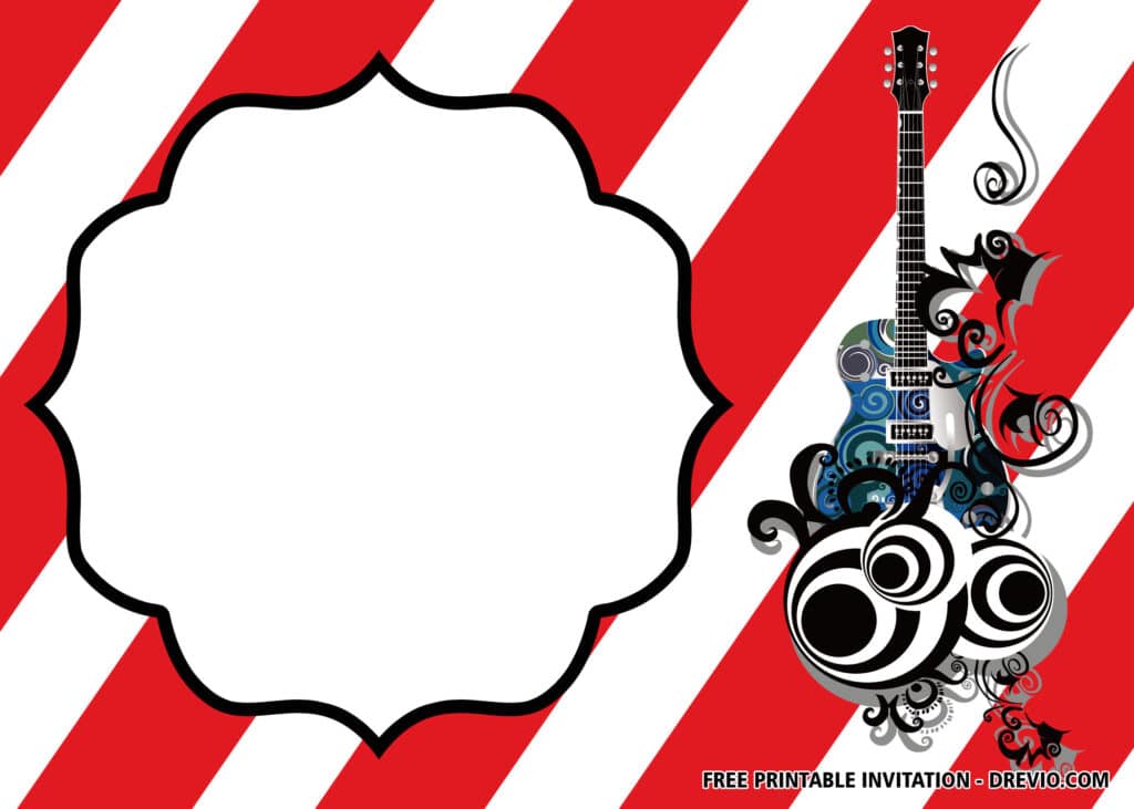 FREE Editable Rock Star Birthday Invitations