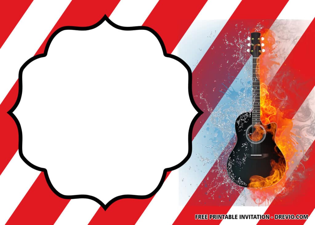 FREE Editable Rock Star Birthday Invitations