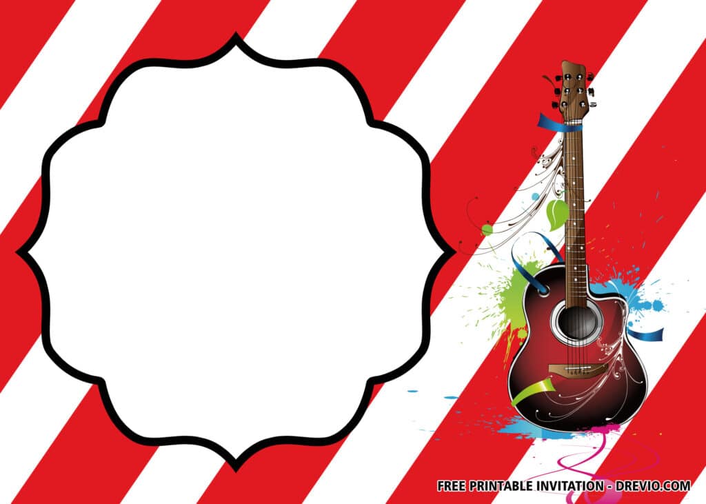 FREE Editable Rock Star Birthday Invitations