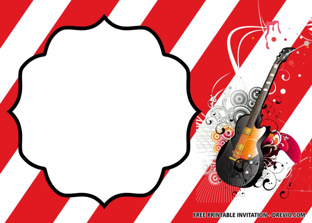 FREE Editable Rock Star Birthday Invitations