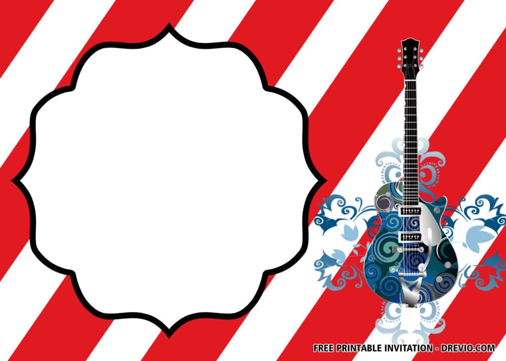 FREE Editable Rock Star Birthday Invitations