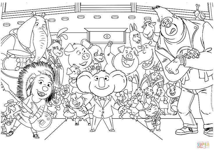 Sing Coloring Page