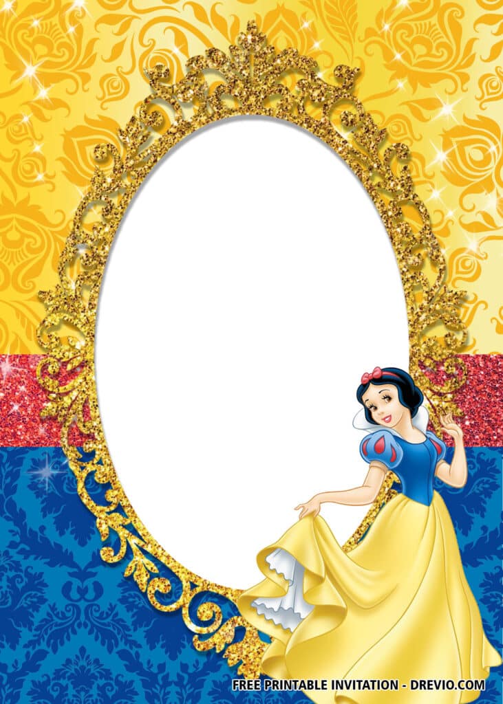 FREE Snow White Birthday Invitations