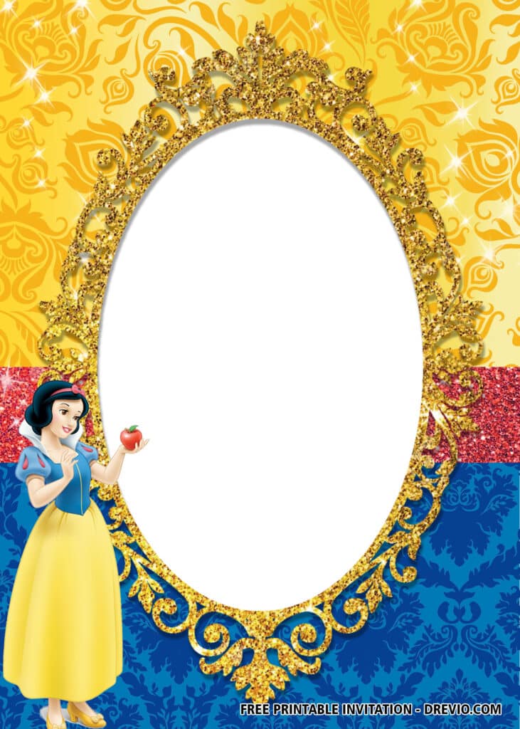 FREE Snow White Birthday Invitations