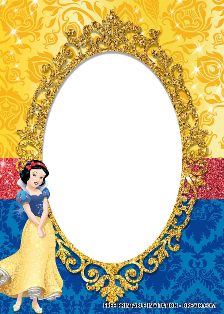 FREE Snow White Birthday Invitations