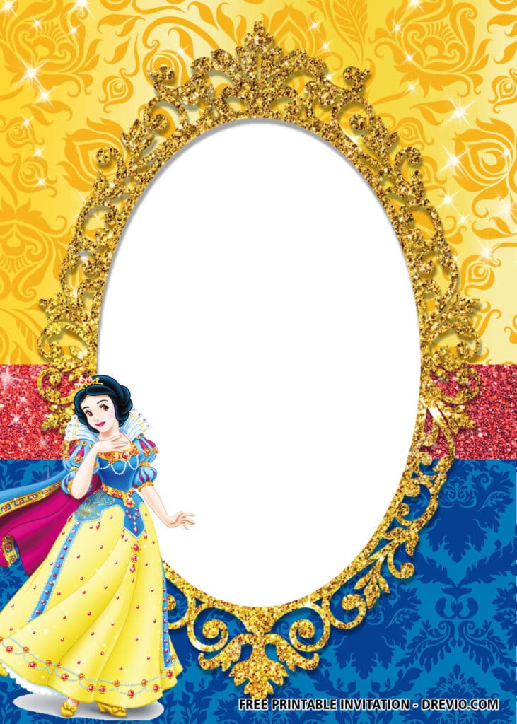 FREE Snow White Birthday Invitations
