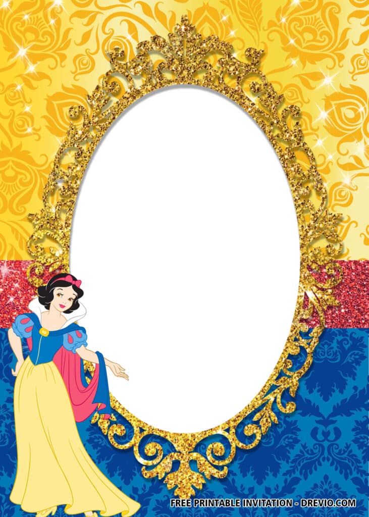 FREE Snow White Birthday Invitations