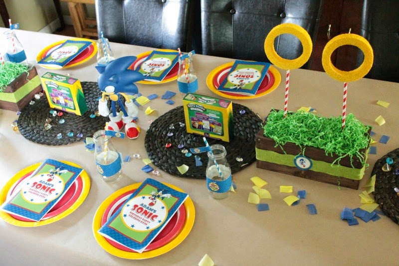 Sonic The Hedgehog Birthday Party Table Setting