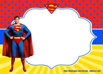 FREE Editable Superman Birthday Invitations
