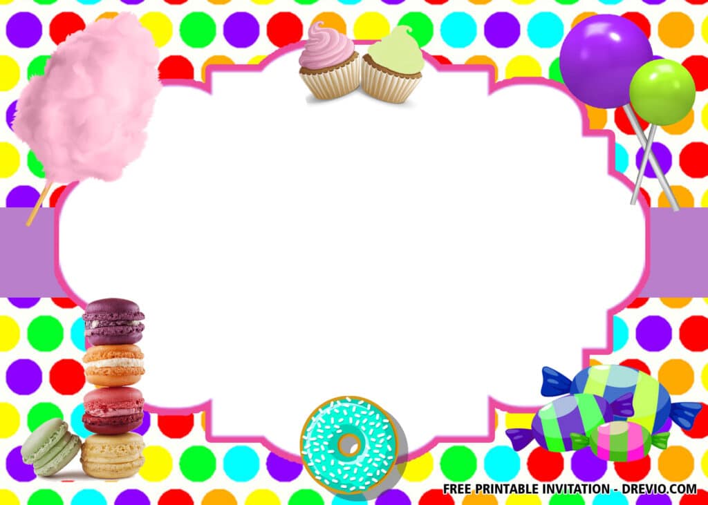FREE Sweet Shop Birthday Invitations