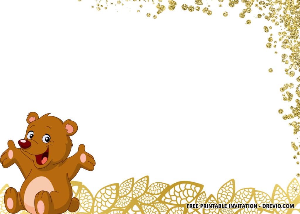 FREE Teddy Bear Birthday Invitations
