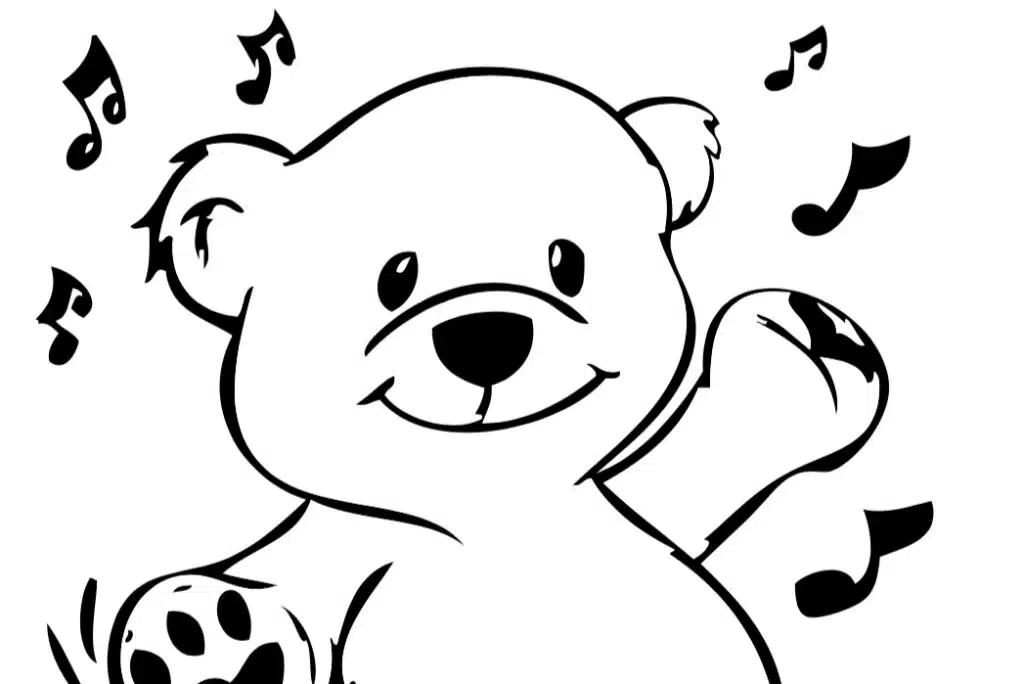 Teddy Bear Coloring Page 2