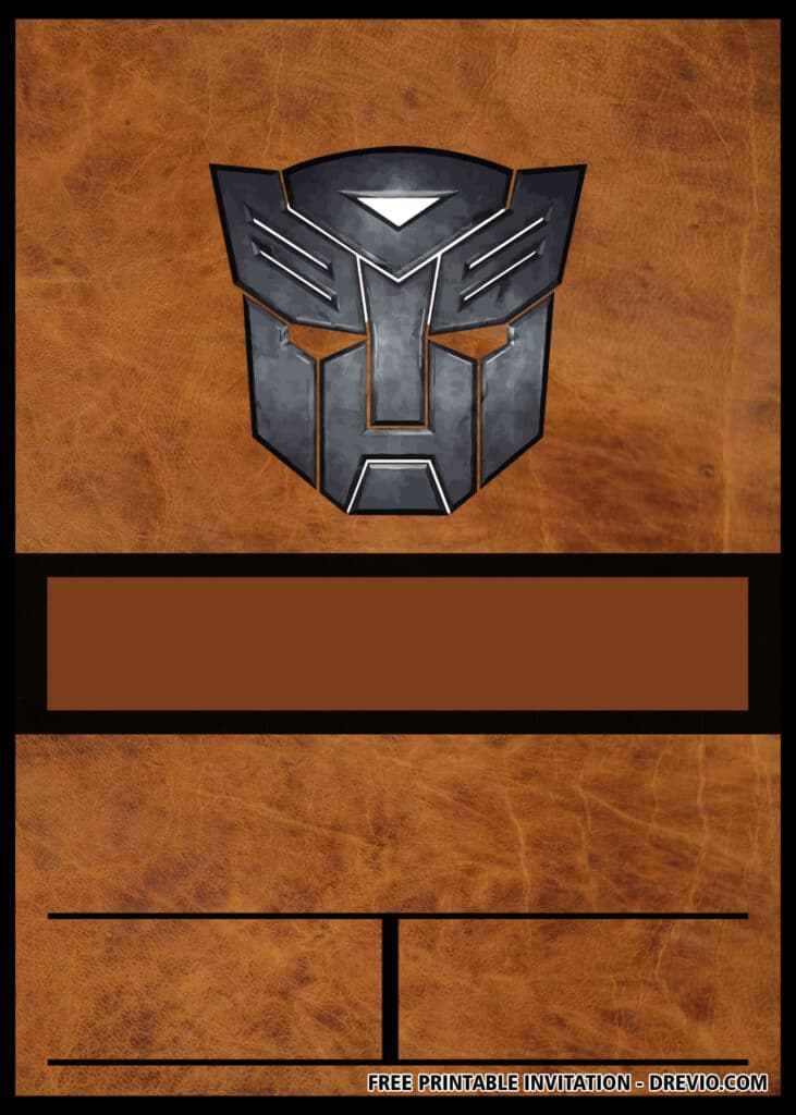 FREE Transformers Birthday Invitations