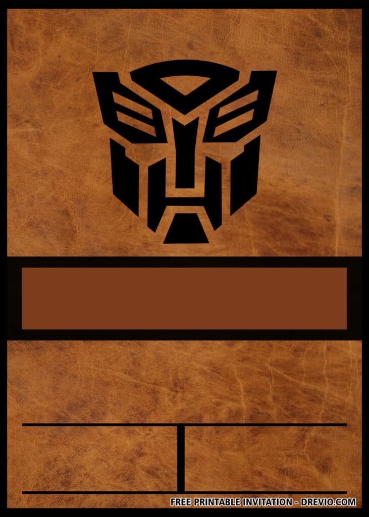 FREE Transformers Birthday Invitations