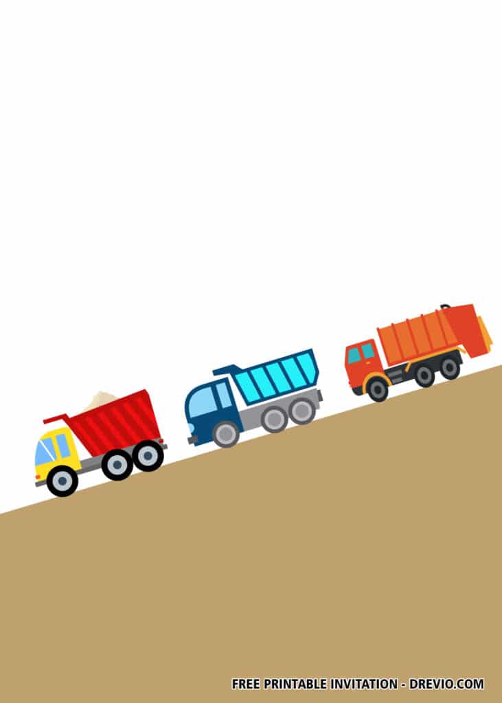 FREE Truck Birthday Invitations