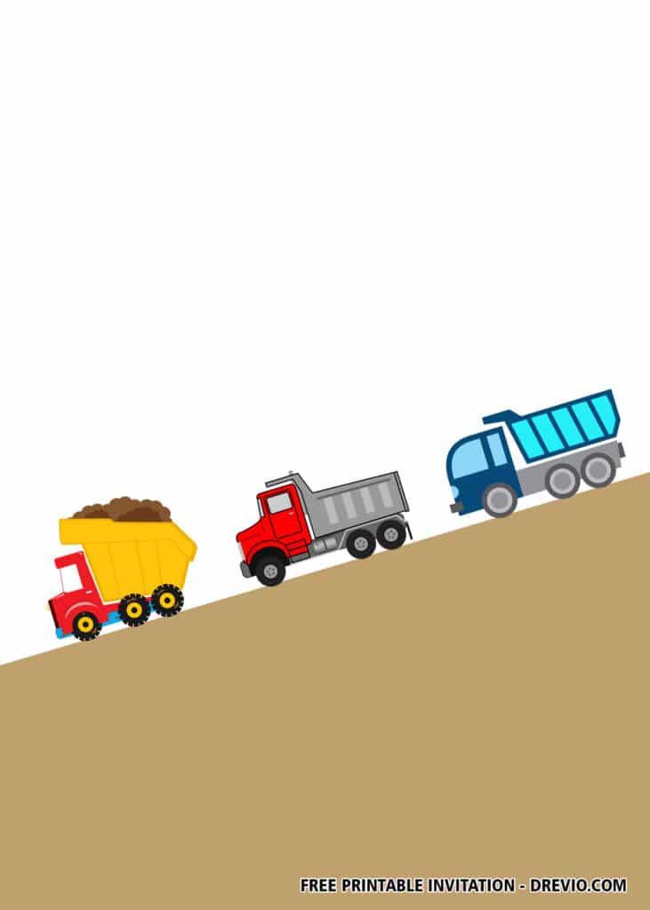 FREE Truck Birthday Invitations