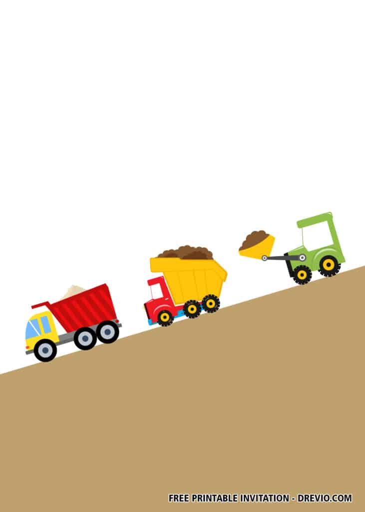 FREE Truck Birthday Invitations