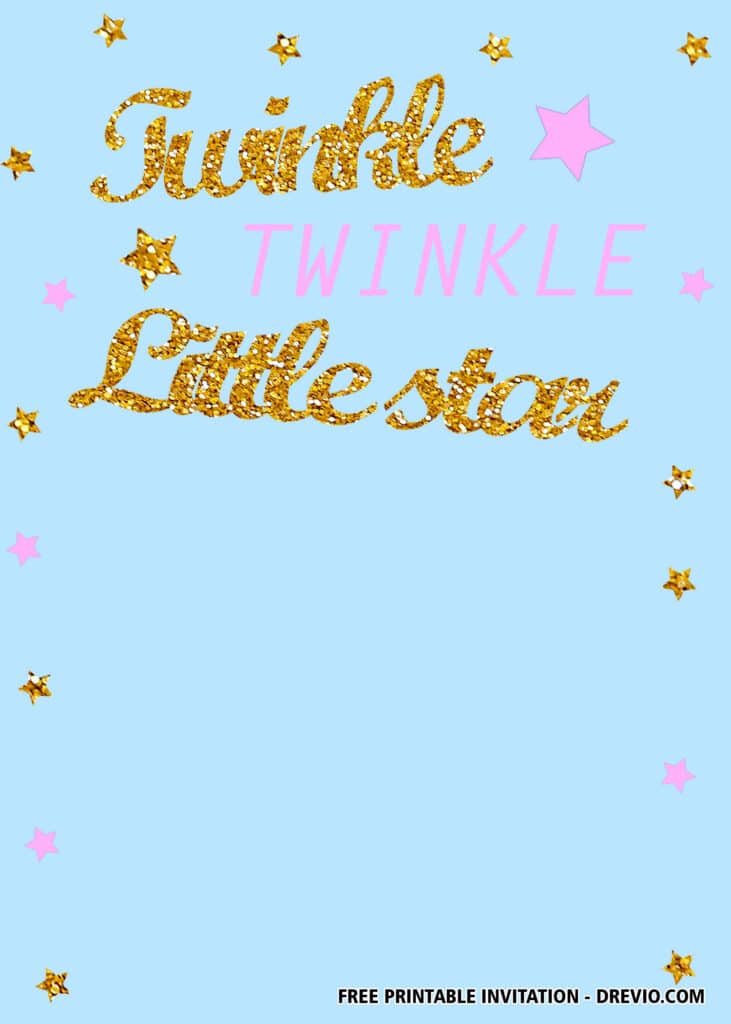 Twinkle twinkle little star invitation 3