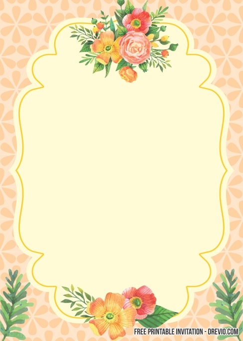 FREE Editable Vintage Flower Birthday Invitations