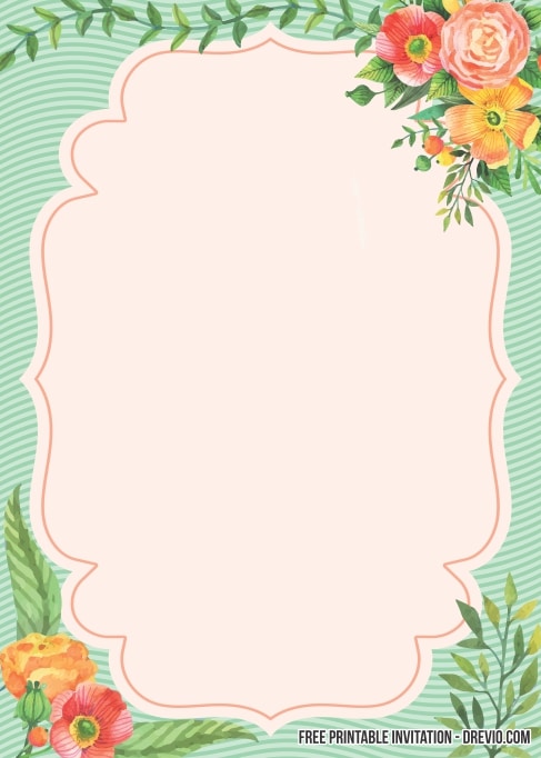 FREE Editable Vintage Flower Birthday Invitations