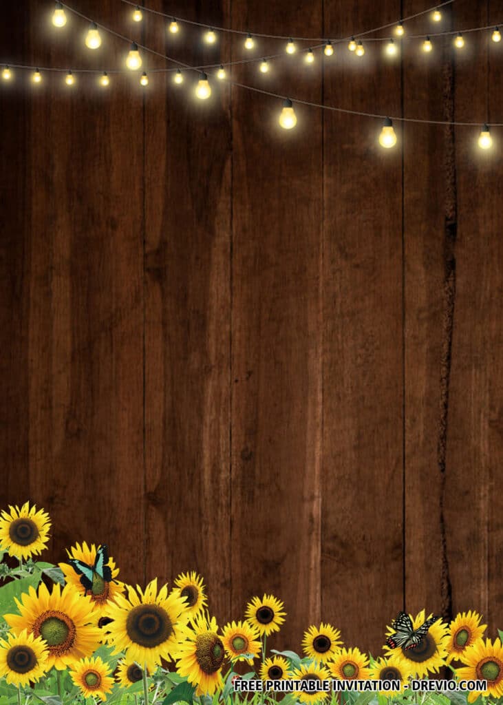 FREE Editable Sunflower Birthday Invitations: