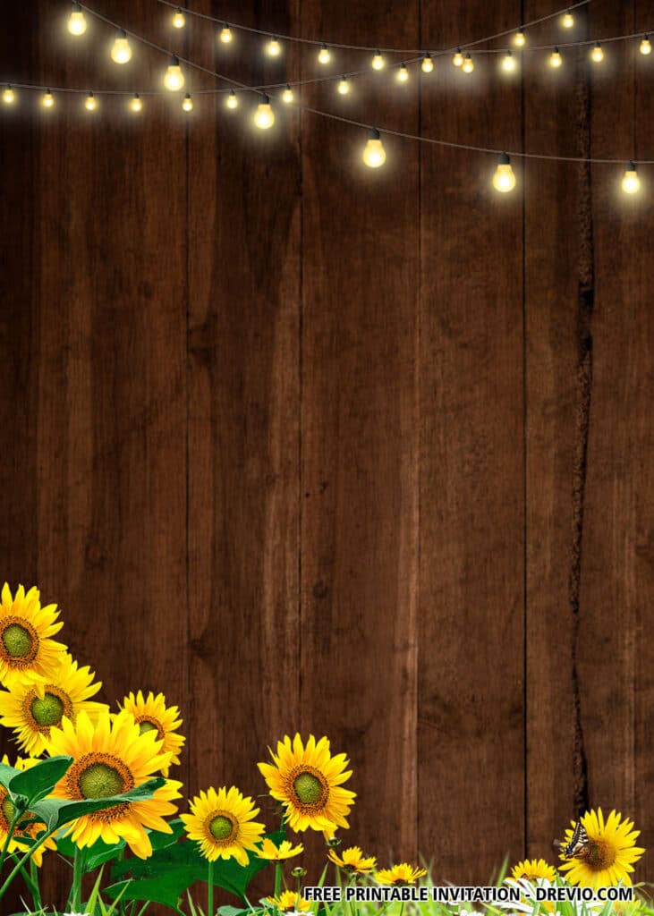 FREE Editable Sunflower Birthday Invitations:
