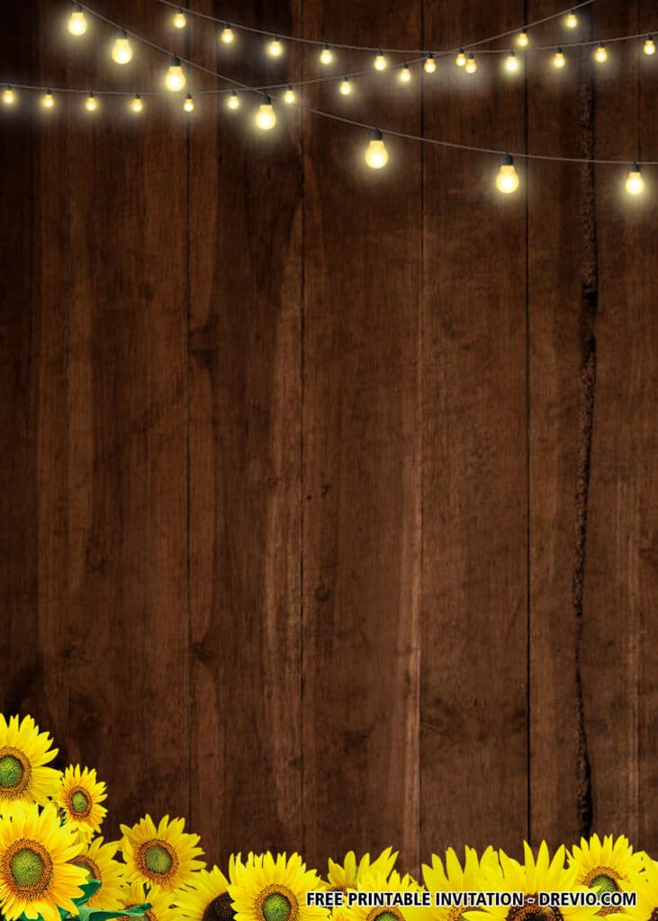 FREE Editable Sunflower Birthday Invitations: