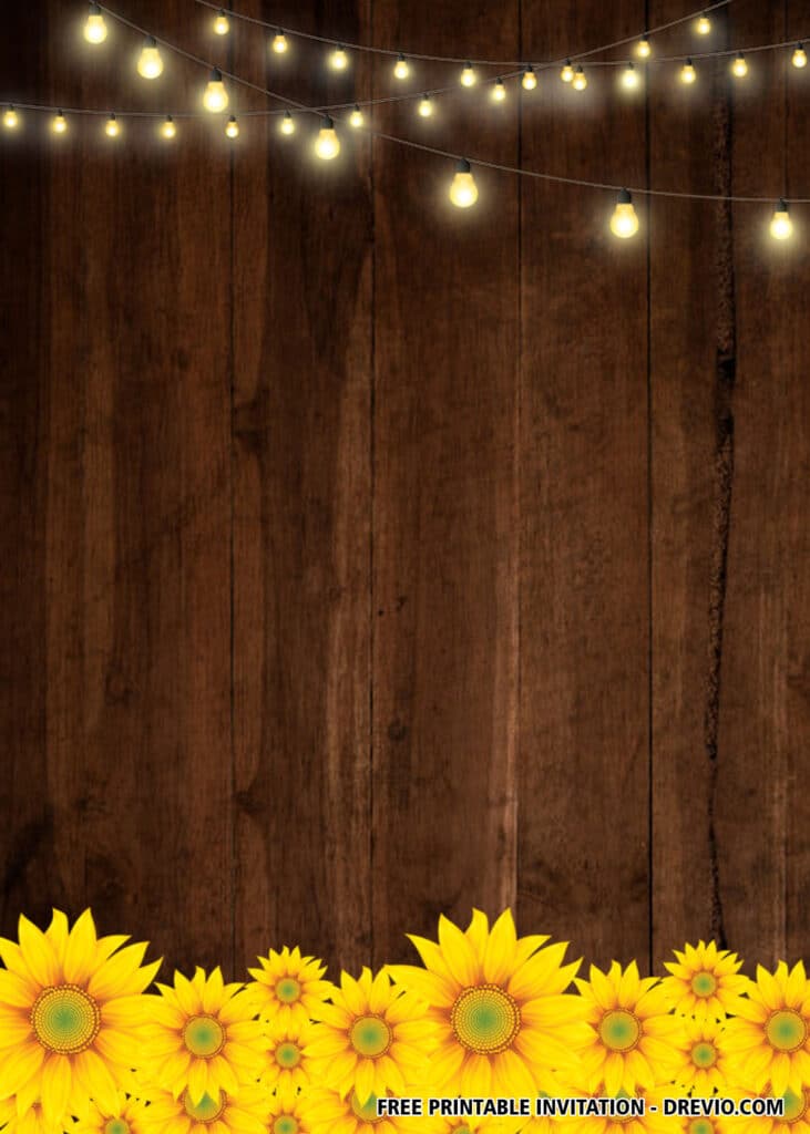 FREE Editable Sunflower Birthday Invitations: