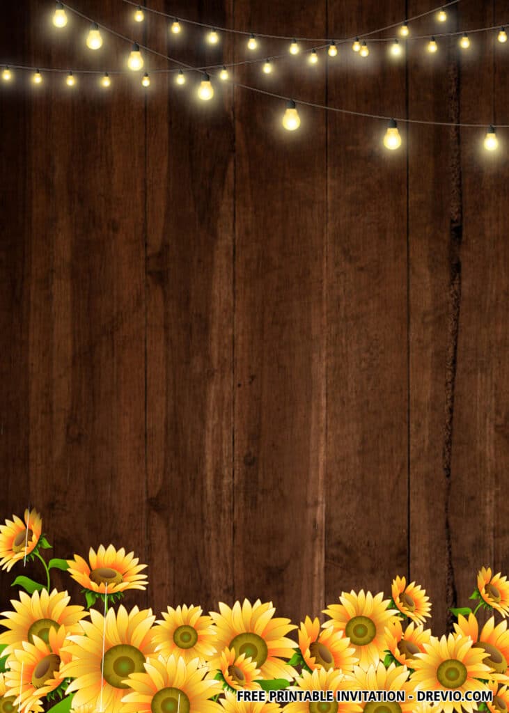 FREE Editable Sunflower Birthday Invitations: