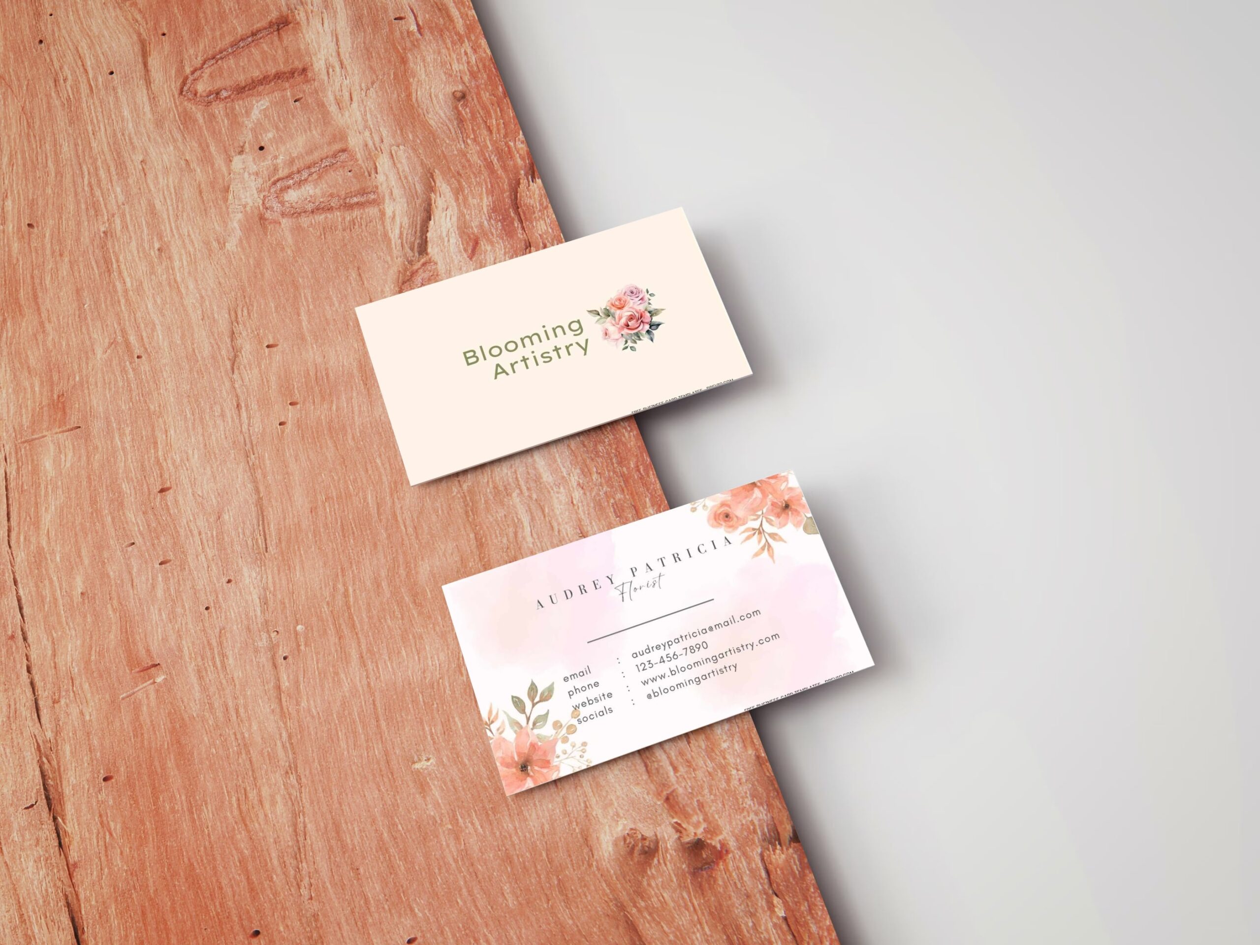 FREE Elegant Floral Business Card Template