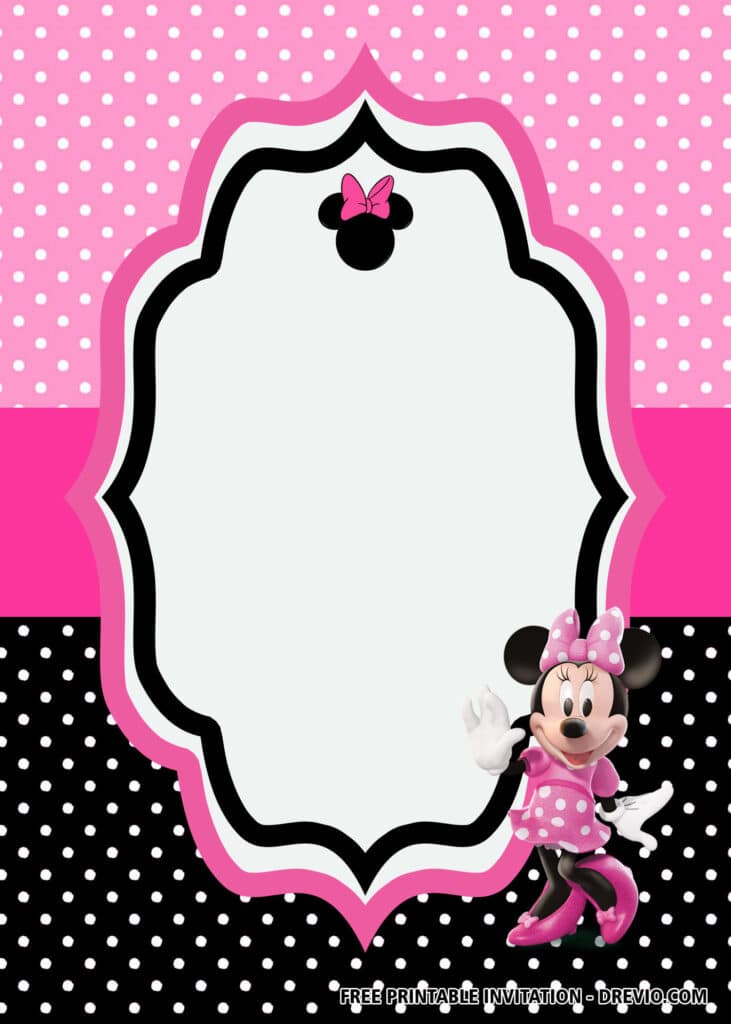FREE Minnie Mouse Birthday Invitations