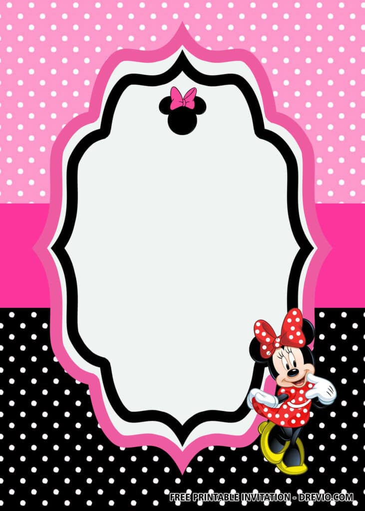 FREE Minnie Mouse Birthday Invitations