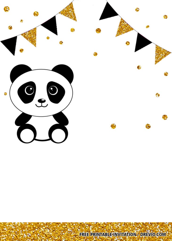 Free Panda Birthday Invitations