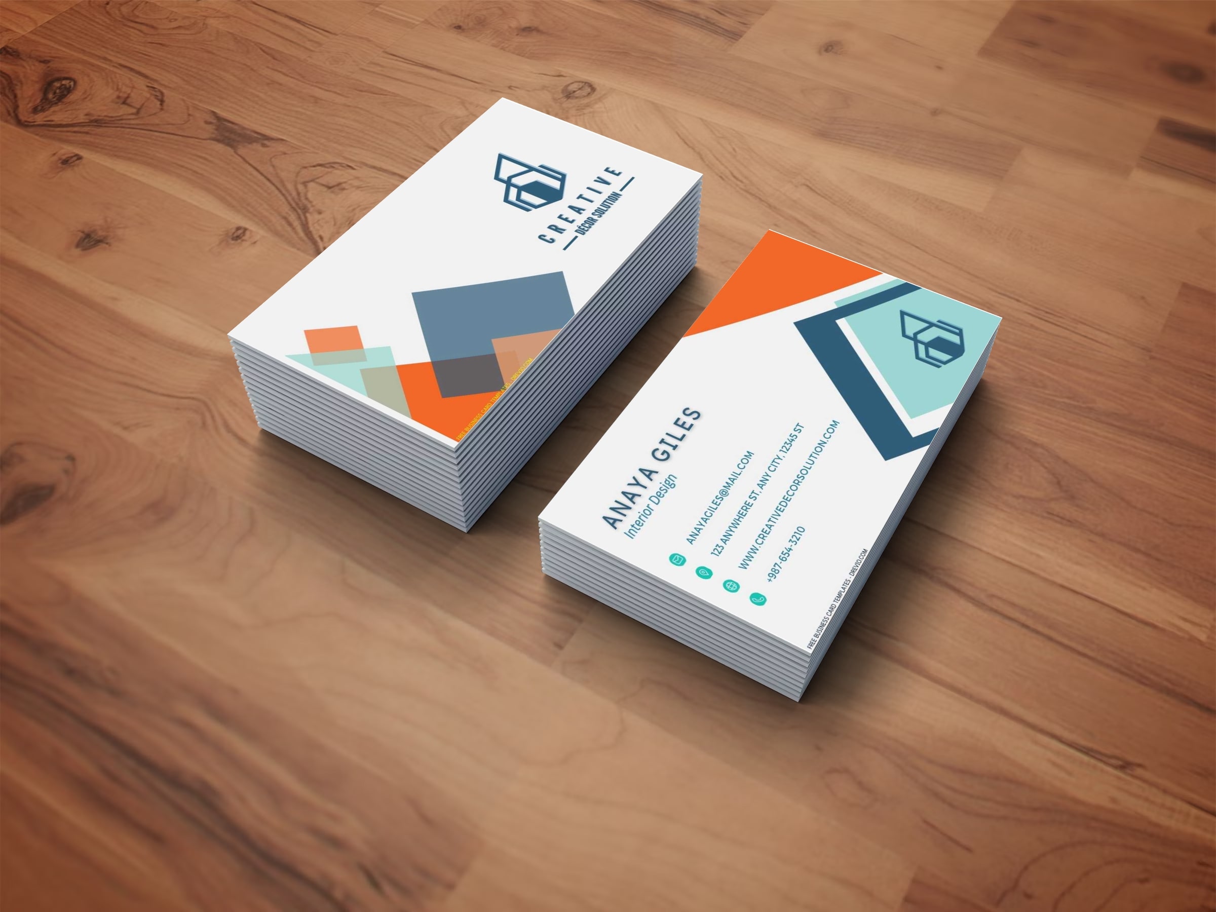 FREE Creative Geometric Business Card Template
