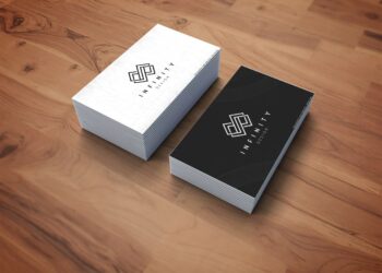 photorealistic business card mockup