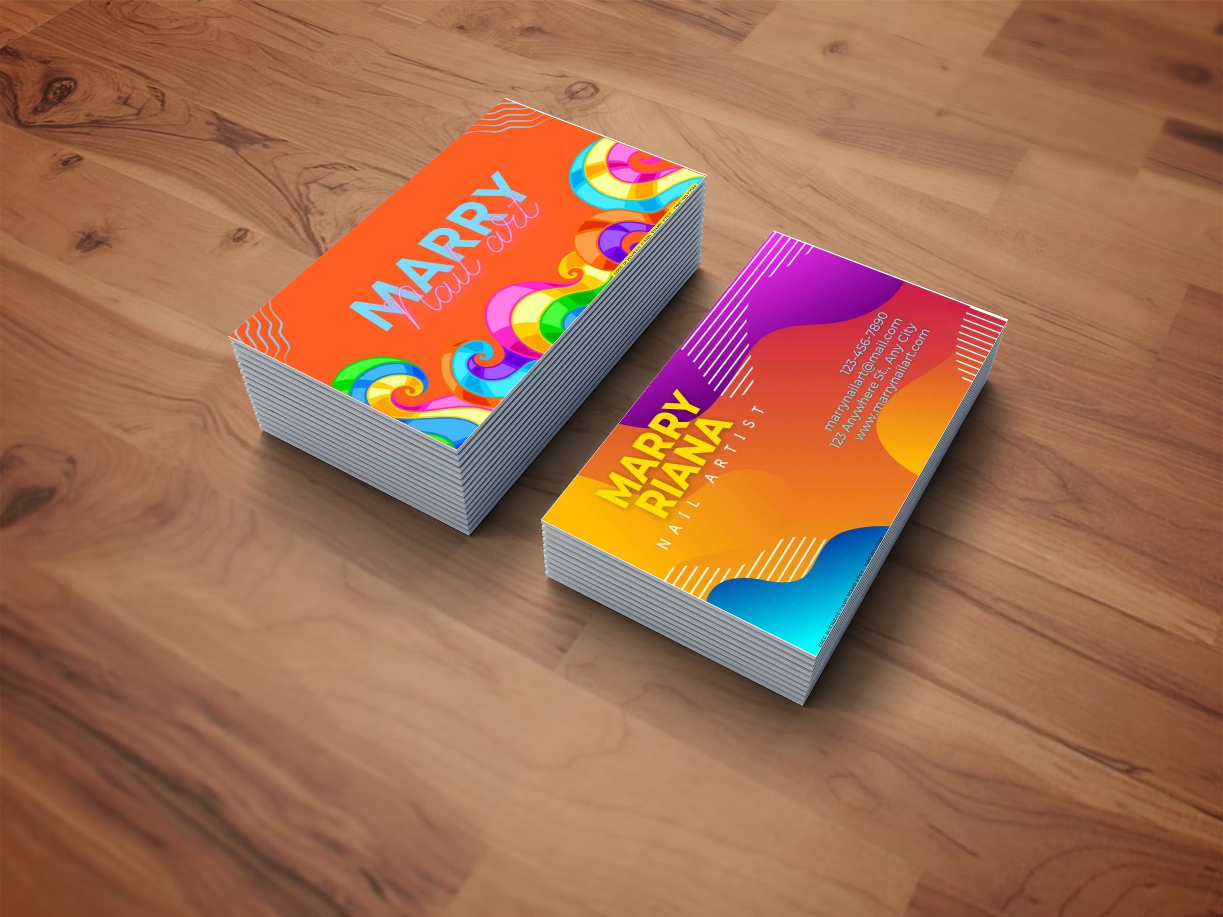 FREE Bold Colorful Business Card Template