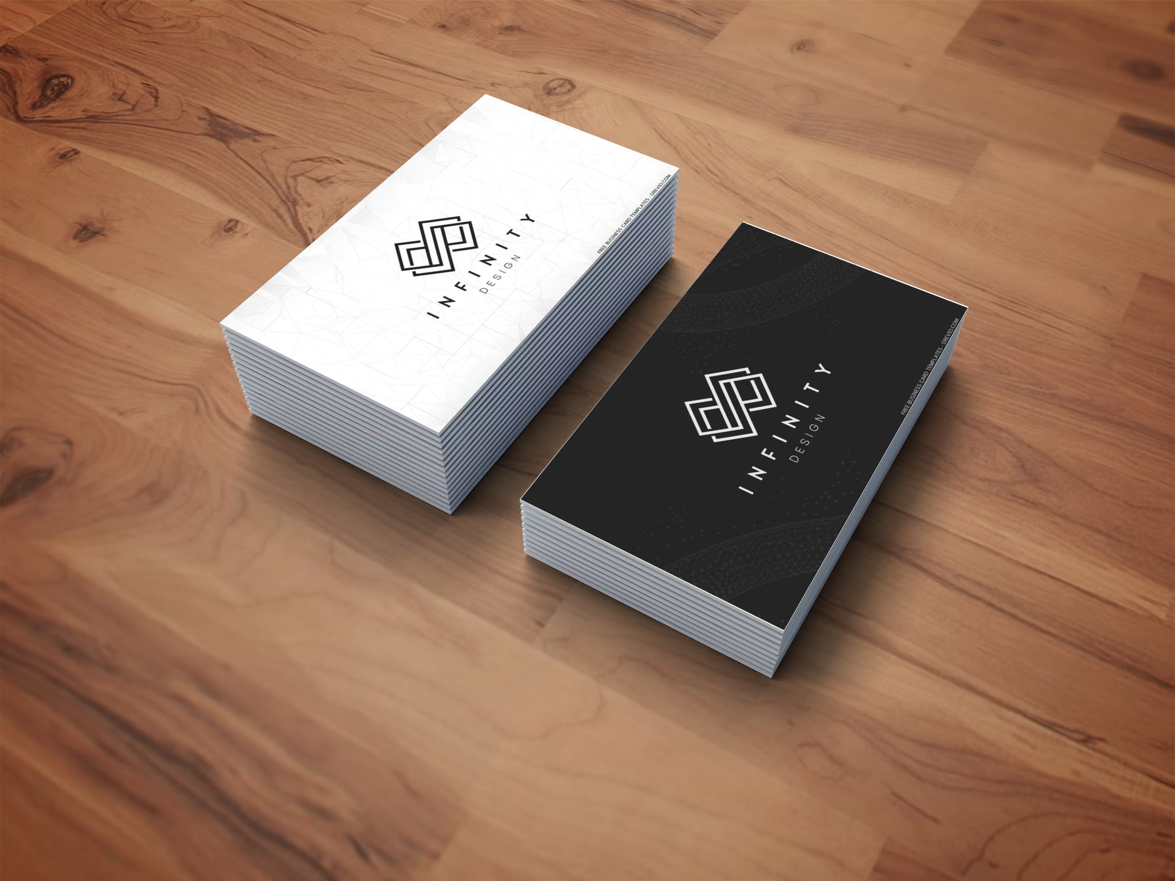 FREE Classic Black And White Business Card Template