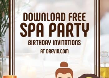 FREE Editable Spa Birthday Invitation