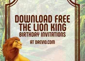 FREE Editable The Lion King Birthday Invitation