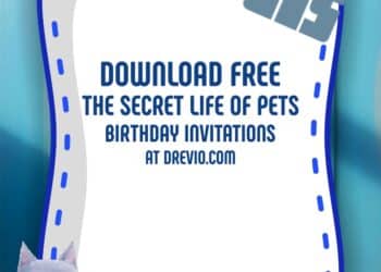 FREE Editable Secret Life of Pets Birthday Invitation