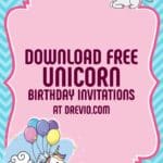 Magical Unicorn Birthday Party with FREE Themed Invitations