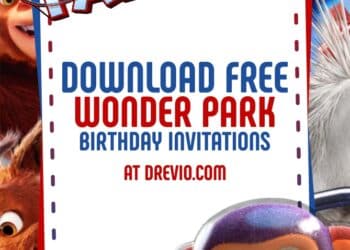 FREE Editable Wonder Park Birthday Invitations