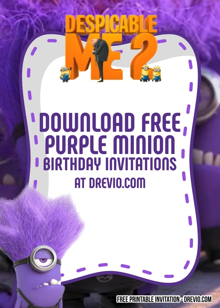 FREE Editable Minion Birthday Invitations