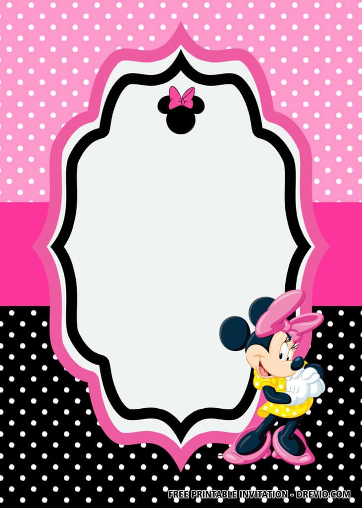 FREE Minnie Mouse Birthday Invitations