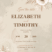 Brown Floral Arrangement Wedding Invitations