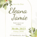 Green Watercolor Flower Wedding Invitations