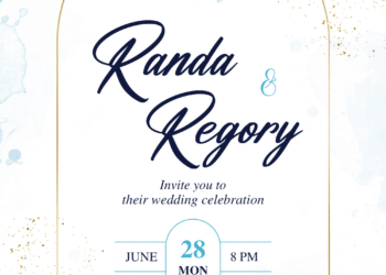 Floral Blue Pastel Watercolor Wedding Invitations